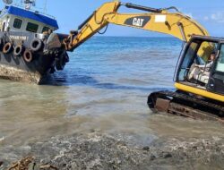 Akhirnya Kapal  Tag  Bout Perkasa Tenggelam Diperairan Tanah Ampo