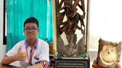 Jawara Matematika Nasional, Abi Bawa Pulang Piala Bergilir Gubernur Bali