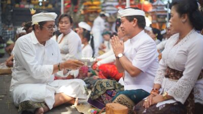 Puncak Karya Pedudusan Agung di Pura Goalawah, Area Utama Mandala Sementara Ditutup untuk Wisatawan