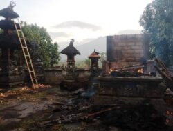 Pura Dadia Pasek Gelgel Banjar Cucut Terbakar, Tiga Pelinggih Tinggal Puing