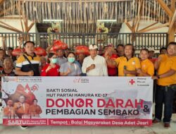 Gas Tipis Jelang Pileg, Wayan Budi Gelar Donor Darah dan Bantu Sembako Puluhan Lansia