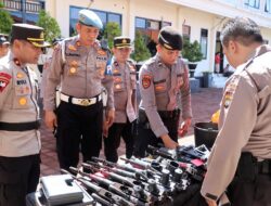 Polres Karangasem Periksa Senpi Dinas dan Amunisi