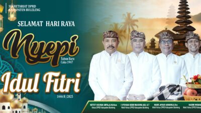 Pimpinan dan Anggota DPRD Buleleng Mengucapkan Selamat Hari Nyepi Tahun Baru Caka 1947 dan Hari Raya Idul Fitri 1446 Hijriah