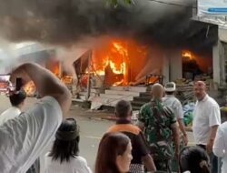 Musibah Galungan di Karangasem, 11 Ruko di Pasar Menanga Ludes Terbakar