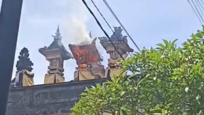 Satu Palinggih Hangus Terbakat, Diduga Akibat Dupa Tak Dipadamkan