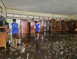 Tukad Betel di Gegelang–Antiga Meluap, Puluhan KK Terdampak, Tembok Sekolah Jebol dan Rumah Warga Terendam