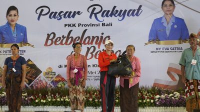 Pasar Rakyat TP PKK Provinsi Bali di Klungkung, Dorong UMKM dan Tebarkan Kepedulian Sosial