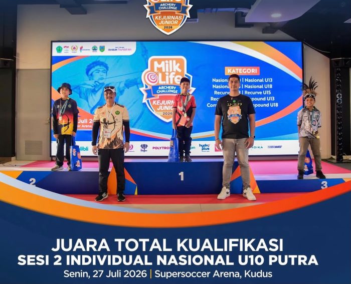 komang-dylan-sabet-medali-emas-perak-dan-perunggu-pada-kejurnas-junior-panahan-2026