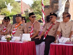 Wabup Tjok Surya Hadiri Upacara Peringatan Hari Pramuka Ke-65 Tingkat Daerah Bali di Gianyar