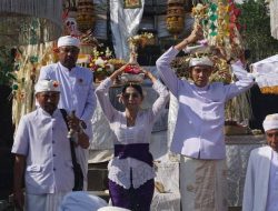 Wakil Bupati Klungkung Hadiri Penyineban dan Nuek Bagia Pule Kerthi di Pura Gelap Besakih